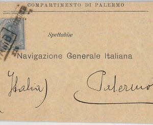 50890  ROMANIA  -  POSTAL HISTORY - AMBULANT XIV postmark on COVER to ITALY 1903