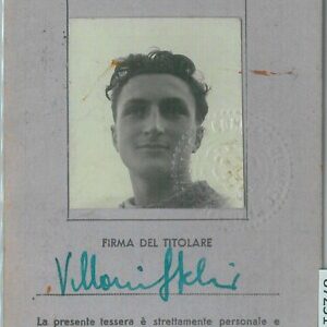 87251 - Vintage document DOCUMENTO D'EPOCA: Tessera Ferroviaria OLIMPICI  1941