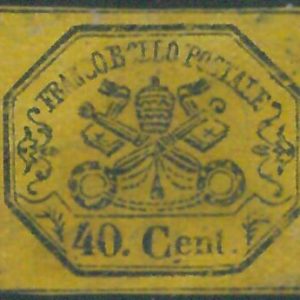 87728b  - Francobolli ANTICHI STATI -  PONTIFICIO : Sassone 19  USATO
