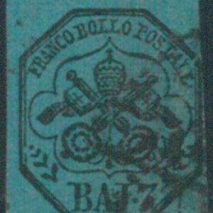 87733c   - Francobolli ANTICHI STATI -  PONTIFICIO : Sassone 8   USATO