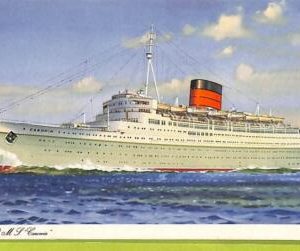 af7741 -VINTAGE POSTCARD Ansichtskarten -  SHIP "Caronia" NAVI