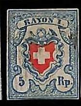 94988aD   - SWITZERLAND -  STAMPS  - Zumstein #  17 II -   USED