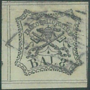 87735  - Francobolli  ANTICHI STATI -  PONTIFICIO : Sassone 9   USATO  - BELLO!!