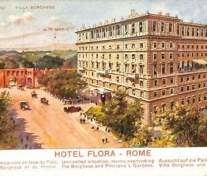 ab0559 - POSTAL VINTAGE - ROMA Ciudad: Hotel Flora