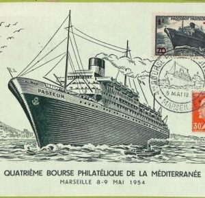 ad3338 - FRANCE - Postal History - MAXIMUM CARD - 1954 - Ships