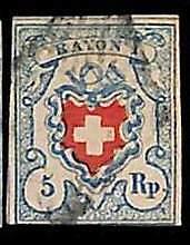 94988aE   - SWITZERLAND -  STAMPS  - Zumstein #  17 II -   USED