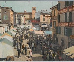 54769 -- CARTOLINA d'Epoca - LAGO di GARDA:  Desenzano del Garda MERCATO 1923