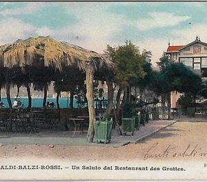 CARTOLINA d'Epoca: IMPERIA - Ventimiglia: GIMALDI BALZI ROSSI - Ristorante 1908