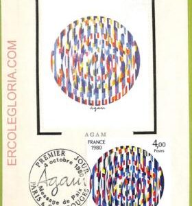 ad3347 - FRANCE - Postal History - MAXIMUM CARD - 1980 "Message de Paix"