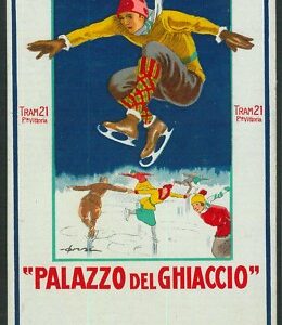 Lib1062 - CARTOLINA d'Epoca PUBBLICITARIA Illustrata - ORSI Palazzo Ghiaccio MI