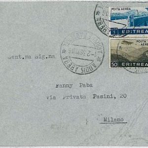 31067   COLONIE ITALIANE - ERITREA: BUSTA POSTA AEREA 1938 #4
