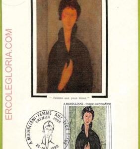 ad3349 - FRANCE - Postal History - MAXIMUM CARD - 1980  - A.Modigliani ART