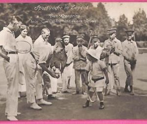 af9473 - VINTAGE  Advertising Illustrated POSTCARD - POLAND Zoppot TENNIS - RRR!