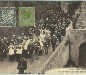 68335 - MONACO - VINTAGE POSTCARD - Monte Carlo:  La Procession de Ste Devote