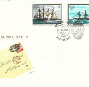 73992 - LA HABANA - SOBRE FDC 1971 - BARCOS Barcos