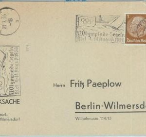 68090 - GERMANY - POSTAL HISTORY - CARD - 1936 Olympic postmark: TRIER