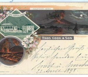 P0279 - ITALY - POSTAL HISTORY - VESUVIO Vulcano SPECIAL Postmark on CARD 1898