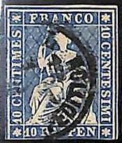 94992fA -   SWITZERLAND - STAMP -  Zumstein # 23 Cd -    USED