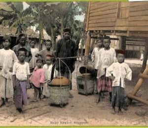 ae9323 - SINGAPORE -  VINTAGE POSTCARD - Malay Hawker - Ethnic