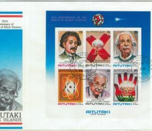 82289 - AITUTAKI  - Postal History -  2 FDC COVERS Nuclear Energy EINSTEIN 1980