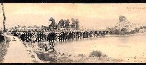 ab2515 CARTOLINA D'EPOCA GENOVA  Provincia Chiavari -Ponte di Legno sull'Entella