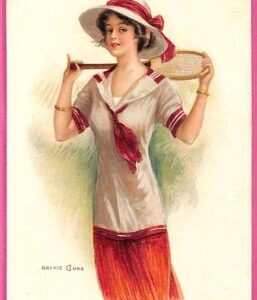 af9457 - VINTAGE  Advertising Illustrated POSTCARD -  TENNIS, Archie Gunn