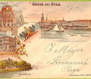ae9633 - Ansichtskarten VINTAGE POSTCARD - LATVIA  - Gruss aus Riga - 1898 AS IS