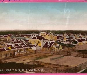af9466 - VINTAGE  Advertising Illustrated POSTCARD - ARUBA  TENNIS