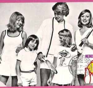 af9450 - VINTAGE  Advertising Illustrated POSTCARD - Netherlands, TENNIS 1974