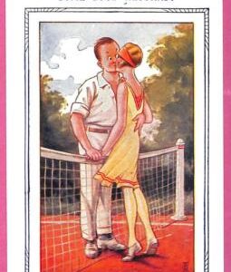 af9452 - VINTAGE  Advertising Illustrated POSTCARD -  TENNIS