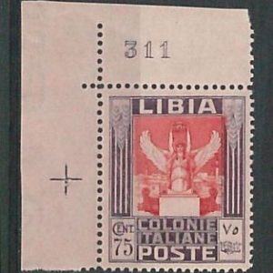 66174 - LIBIA - Sassone 104  NON LINGUELLATO  con numero  di TAVOLA