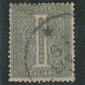 66177 - Varietà  ITALIA REGNO:  Sassone T14 h  : FILIGRANA CAPOVOLTA - USATO