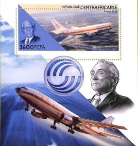 A7270 - CENTRAFRICAINE -  ERROR MISPERF Stamp Sheet - 2022 - PLANE, Aviation