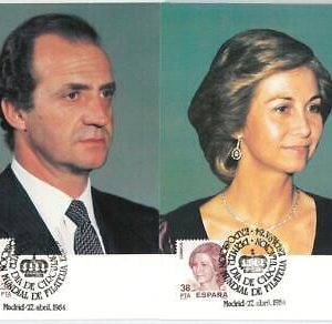 63762 - SPAIN - POSTAL HISTORY: set of 2 MAXIMUM CARD 1984 - ROYALTY