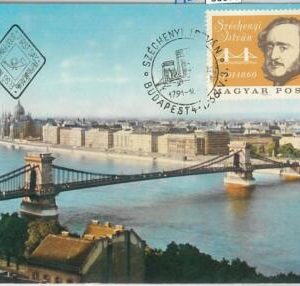 63570 -   HUNGARY - POSTAL HISTORY:  MAXIMUM CARD  1966 - ARCHITECTURE Bridge