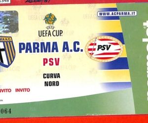 C1348 - Vecchio BIGLIETTO PARTITA CALCIO - UEFA cup 2000 / 01  -  PARMA vs PSV