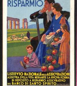 Lib660 - CARTOLINA d'Epoca - PUBBLICITARIA Illustrata: IST. NAZ. ASSIC Dudovich
