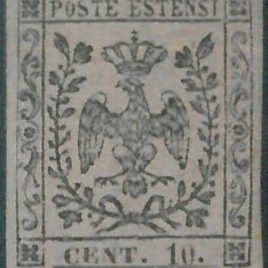 87685 - ANTICHI STATI: MODENA - Sassone 9  nuovo linguellato - BELLO!
