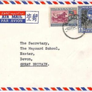 ai1623 - MALAYA Malacca  - Postal History - AIRMAIL COVER  to ENGLAND  1964