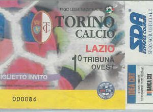 C0290 - Vecchio  BIGLIETTO PARTITA CALCIO - 1999 / 2000 : TORINO - LAZIO