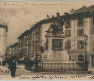 76708  - CARTOLINA d'Epoca -  LECCO Citta' :  Monumento Manzoni 1905