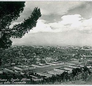 CARTOLINA d'Epoca ASCOLI PICENO città : SCUOLA ALLIEVI UFFICIALI 1955