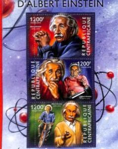 A0252 - CENTRAL AFRICA - MISSPERF SHEET: 2015  SCIENCE Albert Einstein