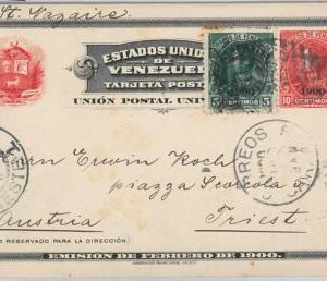 58732 - VENEZUELA - POSTAL HISTORY: POSTAL STATIONERY CARD to ITALY 1900