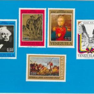 58734 - VENEZUELA - OFFICIAL POST stamp leaflet : GENERAL PAEZ 1973 Military