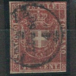 ANTICHI STATI -  TOSCANA : Sassone 21  USATO - annullo FIRENZE