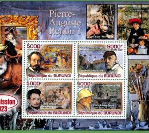 B1250 - BURUNDI - ERROR MISPERF Stamp Sheet - 2023-Pierre-Auguste Renoir I , ART