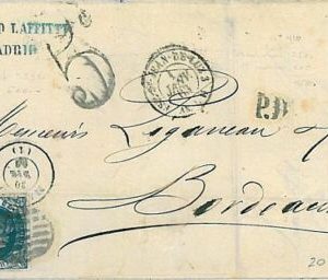 11979 - SPAIN España  - POSTAL HISTORY  - PARRILLA CANCEL  on COVER  1862