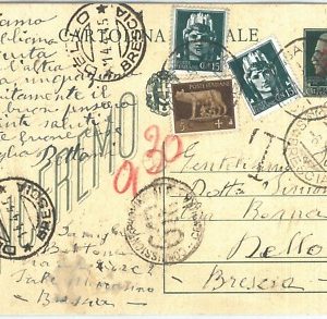 71825 - ITALIA RSI - Storia Postale - INTERO POSTALE  Regno, NON VALIDO!  1945