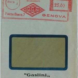 90451 - REPUBBLICA - STORIA POSTALE : Annullo ROSSO MECCANICO 1951:  GASLINI GE